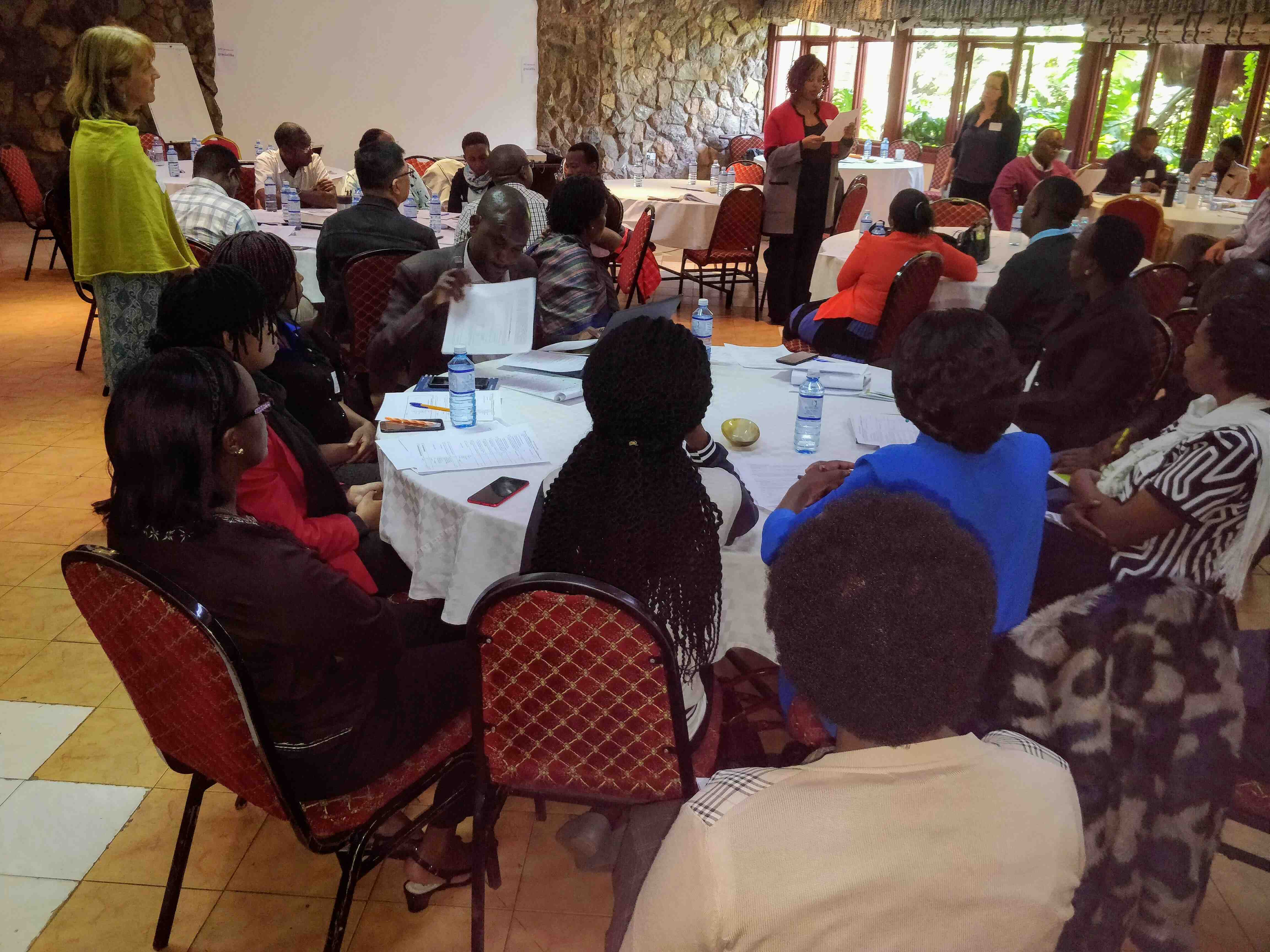 8. Dr. Susan Wamithi (Aga Khan University) reports out after a breakout session.