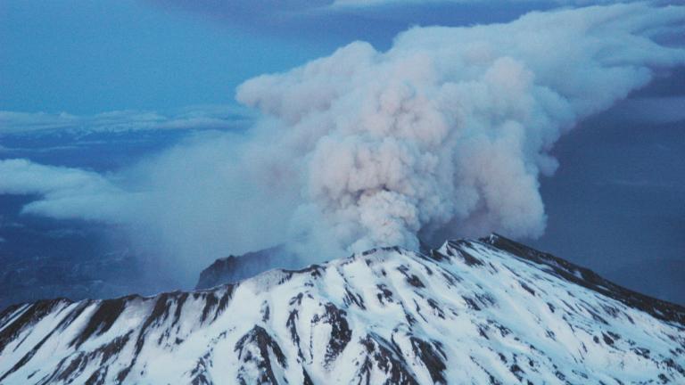 Mt. St. Helens erupting