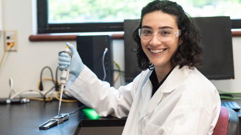Erica in the lab